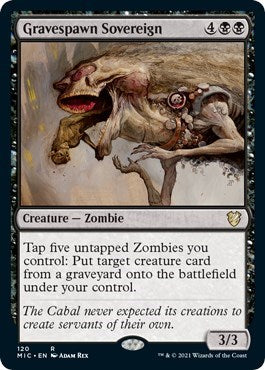 Gravespawn Sovereign (MIC) #120 Rare (Lightly Played) Commander: Innistrad: Midnight Hunt Magic: The Gathering: 2021