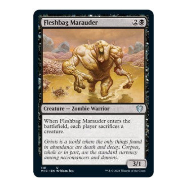 Fleshbag Marauder (MIC) #118 Common (Lightly Played) Commander: Innistrad: Midnight Hunt Magic: The Gathering: 2021