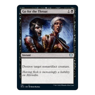 Go for the Throat (MIC) #119 Uncommon (Lightly Played) Commander: Innistrad: Midnight Hunt Magic: The Gathering: 2021
