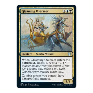Gleaming Overseer (MIC) #151 Uncommon (Lightly Played) Commander: Innistrad: Midnight Hunt Magic: The Gathering: 2021