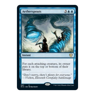Aetherspouts (MIC) #97 Rare (Near Mint) Commander: Innistrad: Midnight Hunt Magic: The Gathering: 2021