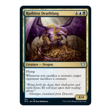 Ruthless Deathfang (MIC) #154 Uncommon (Lightly Played) Commander: Innistrad: Midnight Hunt Magic: The Gathering: 2021