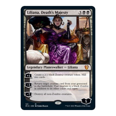 Liliana, Death's Majesty (MIC) #121 Mythic Rare (Lightly Played) Commander: Innistrad: Midnight Hunt Magic: The Gathering: 2021