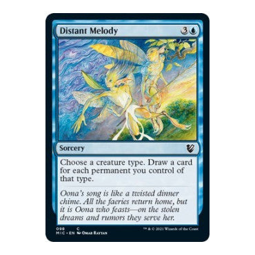 Distant Melody (MIC) #98 Common (Lightly Played) Commander: Innistrad: Midnight Hunt Magic: The Gathering: 2021