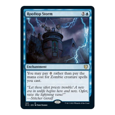 Rooftop Storm (MIC) #103 Rare (Lightly Played) Commander: Innistrad: Midnight Hunt Magic: The Gathering: 2021