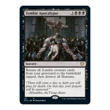 Zombie Apocalypse (MIC) #131 Rare (Near Mint) Commander: Innistrad: Midnight Hunt Magic: The Gathering: 2021