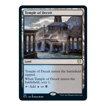 Temple of Deceit (MIC) #184 Rare (Lightly Played) Commander: Innistrad: Midnight Hunt Magic: The Gathering: 2021