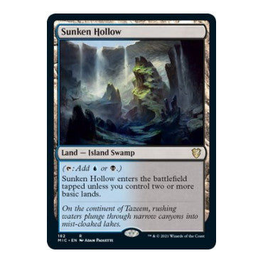 Sunken Hollow (MIC) #182 Rare (Lightly Played) Commander: Innistrad: Midnight Hunt Magic: The Gathering: 2021