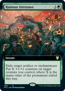 Ruinous Intrusion Extended Art (MIC) #66 Rare (Lightly Played) Commander: Innistrad: Midnight Hunt Magic: The Gathering: 2021