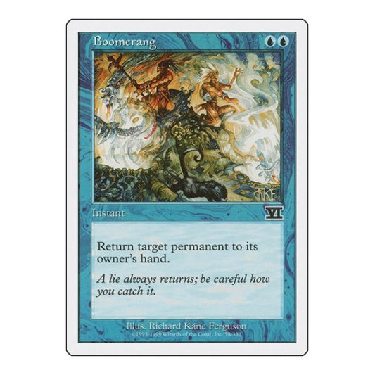 Boomerang (6ED) #58 Common (Moderately Played) Classic Sixth Edition Magic: The Gathering: 1999