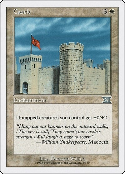 Castle (6ED) #6 Uncommon (Moderately Played) Classic Sixth Edition Magic: The Gathering: 1999