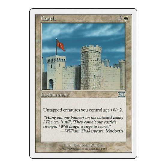 Castle (6ED) #6 Uncommon (Moderately Played) Classic Sixth Edition Magic: The Gathering: 1999