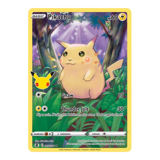 Pikachu (CLB) #005/025 Holo Rare Celebrations Pokemon: 2021