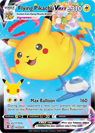 Flying Pikachu VMAX (CLB) #007/025 Ultra Rare (Holofoil Near Mint) Celebrations Pokemon: 2021