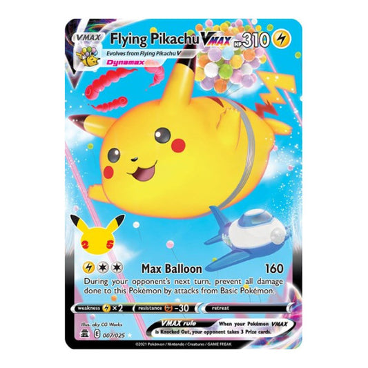 Flying Pikachu VMAX (CLB) #007/025 Ultra Rare (Holofoil Near Mint) Celebrations Pokemon: 2021