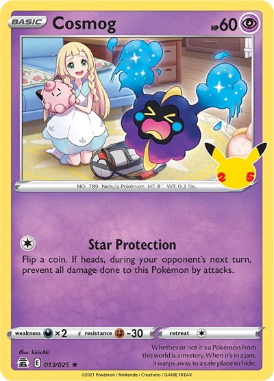 Cosmog (CLB) #013/025 Holo Rare (Holofoil Lightly Played) Celebrations Pokemon: 2021
