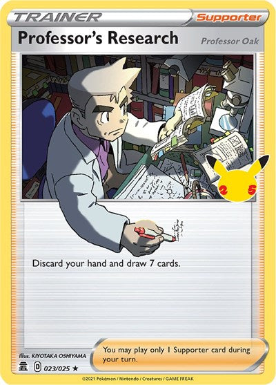 Professors Research (CLB) #023/025 Holo Rare Celebrations Pokemon: 2021