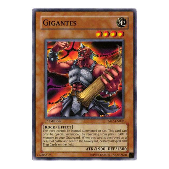 Gigantes (SD7) #SD7-EN006 Common (Unlimited Damaged) Structure Deck: Invincible Fortress YuGiOh: 2006