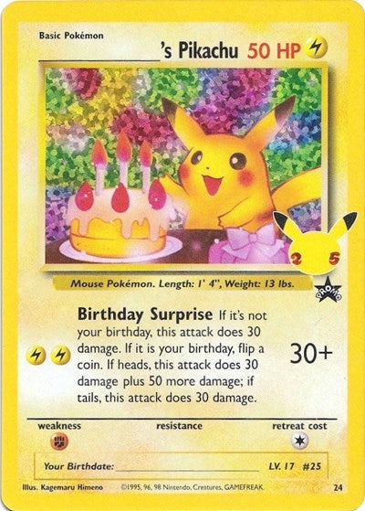 ______'s Pikachu (CCC) #24/53 Classic Collection (Holofoil Near Mint) Celebrations: Classic Collection Pokemon: 2021