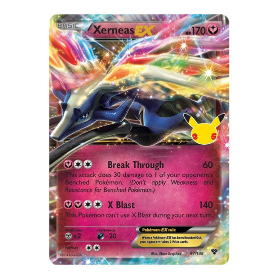 Xerneas EX (CCC) #97/146 Classic Collection (Holofoil Near Mint) Celebrations: Classic Collection Pokemon: 2021