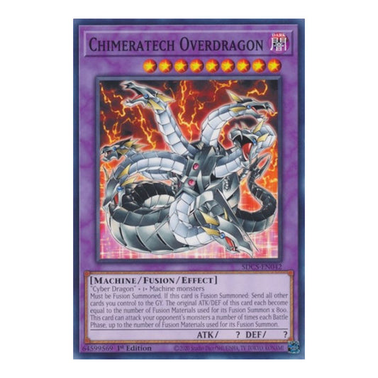 Chimeratech Overdragon (SDCS) #SDCS-EN042 Common (1st Edition Lightly Played) Structure Deck: Cyber Strike YuGiOh: 2021
