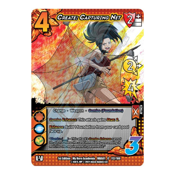 Create: Capturing Net (MHA) #112/180 Common (1st Edition Normal Lightly Played) UniVersus: My Hero Academia UniVersus: 2021