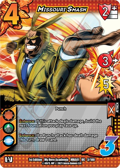 Missouri Smash (MHA) #3/180 Uncommon (1st Edition Normal Lightly Played) UniVersus: My Hero Academia UniVersus: 2021