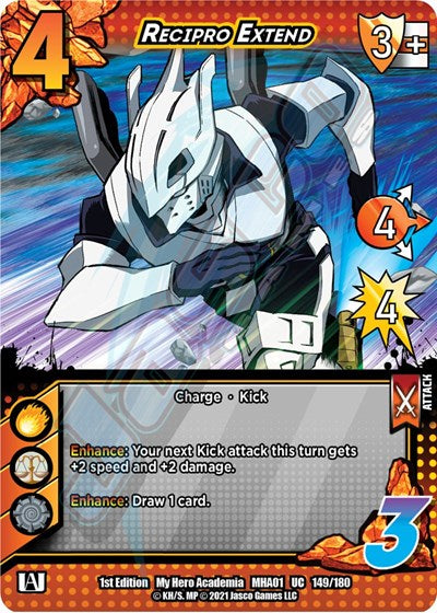 Recipro Extend (MHA) #149/180 Uncommon (1st Edition Normal Lightly Played) UniVersus: My Hero Academia UniVersus: 2021