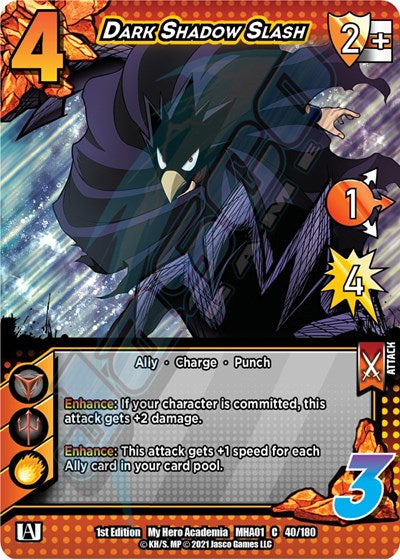 Dark Shadow Slash (MHA) #40/180 Common UniVersus: My Hero Academia UniVersus: 2021