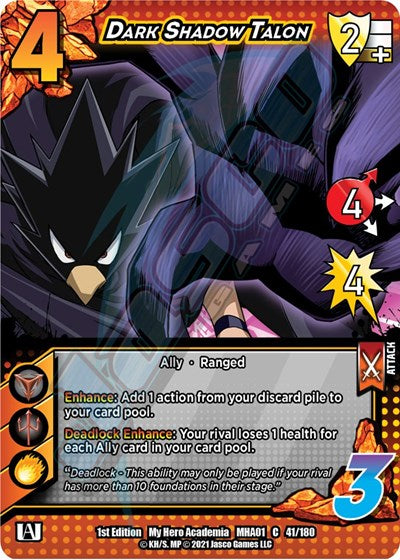 Dark Shadow Talon (MHA) #41/180 Common UniVersus: My Hero Academia UniVersus: 2021