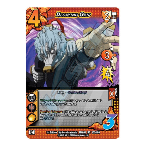 Decaying Grip (MHA) #157/180 Uncommon UniVersus: My Hero Academia UniVersus: 2021