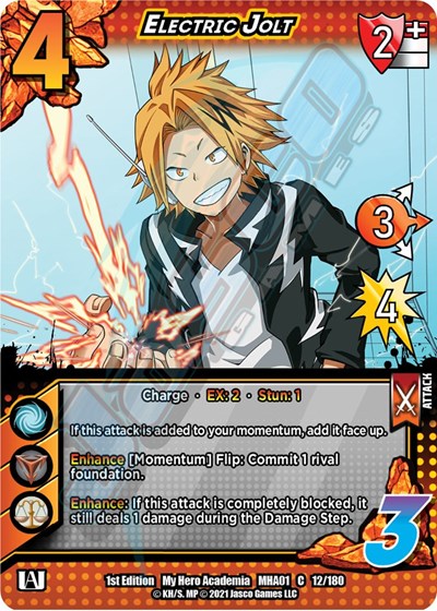 Electric Jolt (MHA) #12/180 Common (1st Edition Normal Lightly Played) UniVersus: My Hero Academia UniVersus: 2021