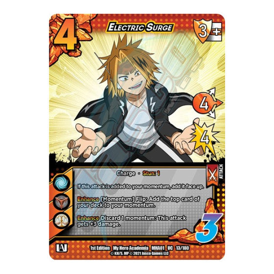 Electric Surge (MHA) #13/180 Uncommon UniVersus: My Hero Academia UniVersus: 2021