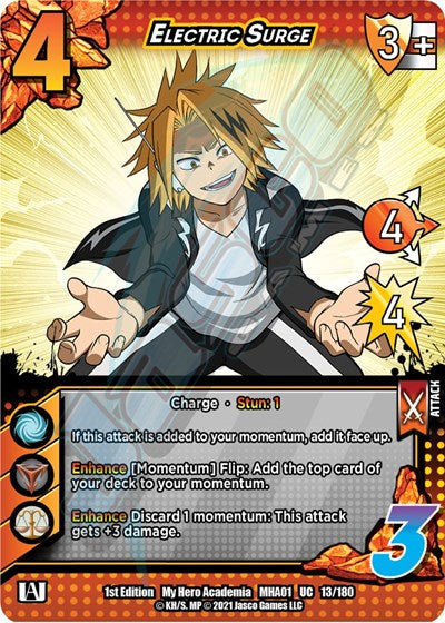 Electric Surge (MHA) #13/180 Uncommon UniVersus: My Hero Academia UniVersus: 2021