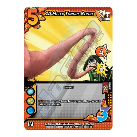 20 Meter Tongue Strike (MHA) #164/180 Common (1st Edition Normal Lightly Played) UniVersus: My Hero Academia UniVersus: 2021