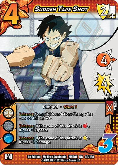 Sudden Tape Shot (MHA) #49/180 Uncommon (1st Edition Normal Lightly Played) UniVersus: My Hero Academia UniVersus: 2021
