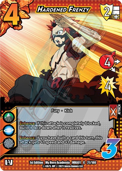 Hardened Frenzy (MHA) #21/180 Common UniVersus: My Hero Academia UniVersus: 2021