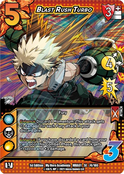 Blast Rush Turbo (MHA) #74/180 SE UniVersus: My Hero Academia UniVersus: 2021