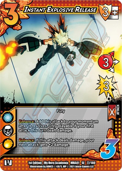 Instant Explosive Release (MHA) #77/180 SE (1st Edition Normal Lightly Played) UniVersus: My Hero Academia UniVersus: 2021
