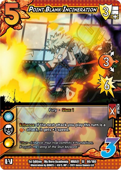 Point Blank Incineration (MHA) #80/180 SE UniVersus: My Hero Academia UniVersus: 2021