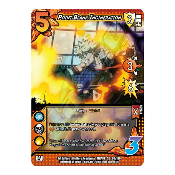 Point Blank Incineration (MHA) #80/180 SE UniVersus: My Hero Academia UniVersus: 2021