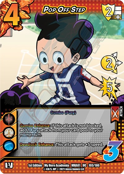 Pop Off Step (MHA) #103/180 Uncommon (1st Edition Normal Lightly Played) UniVersus: My Hero Academia UniVersus: 2021