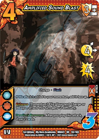 Amplified Sound Blast (MHA) #93/180 Uncommon (1st Edition Normal Lightly Played) UniVersus: My Hero Academia UniVersus: 2021