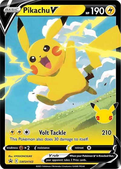 Pikachu V SWSH143 (SWSD) #SWSH143 Promo (Holofoil Near Mint) SWSH: Sword & Shield Promo Cards Pokemon: 2019