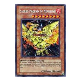 Sacred Phoenix of Nephthys (EEN) #EEN-ENSE3 Secret Rare (Limited Damaged) Elemental Energy YuGiOh: 2005