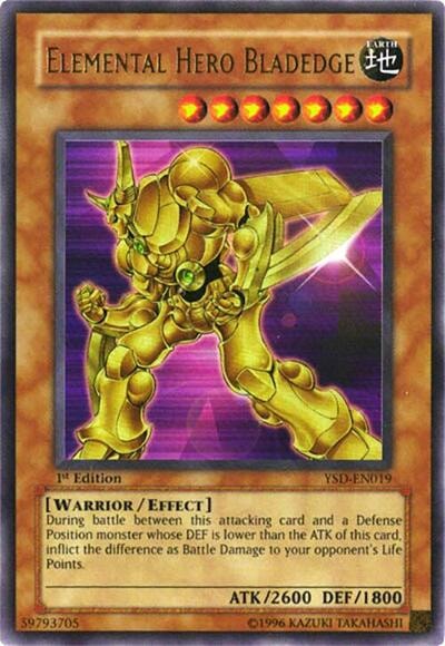 Elemental Hero Bladedge () #YSD-EN019 Ultra Rare (Unlimited Heavily Played) Starter Deck 2006 YuGiOh: 2006