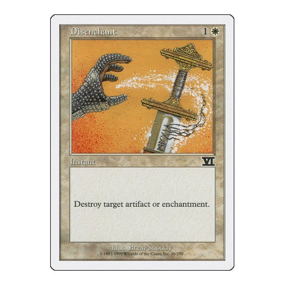 Disenchant (6ED) #16 Common (Heavily Played) Classic Sixth Edition Magic: The Gathering: 1999