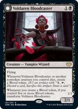 Voldaren Bloodcaster (VOW) #137 Rare (Near Mint) Innistrad: Crimson Vow Magic: The Gathering: 2021