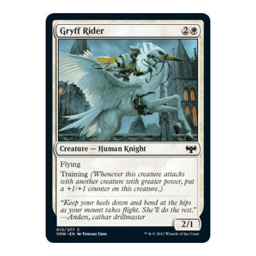Gryff Rider (VOW) #15 Common (Lightly Played) Innistrad: Crimson Vow Magic: The Gathering: 2021