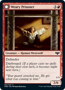 2021 Magic: Innistrad: Crimson Vow (VOW) - Weary Prisoner (#184, Common) (Lightly Played)